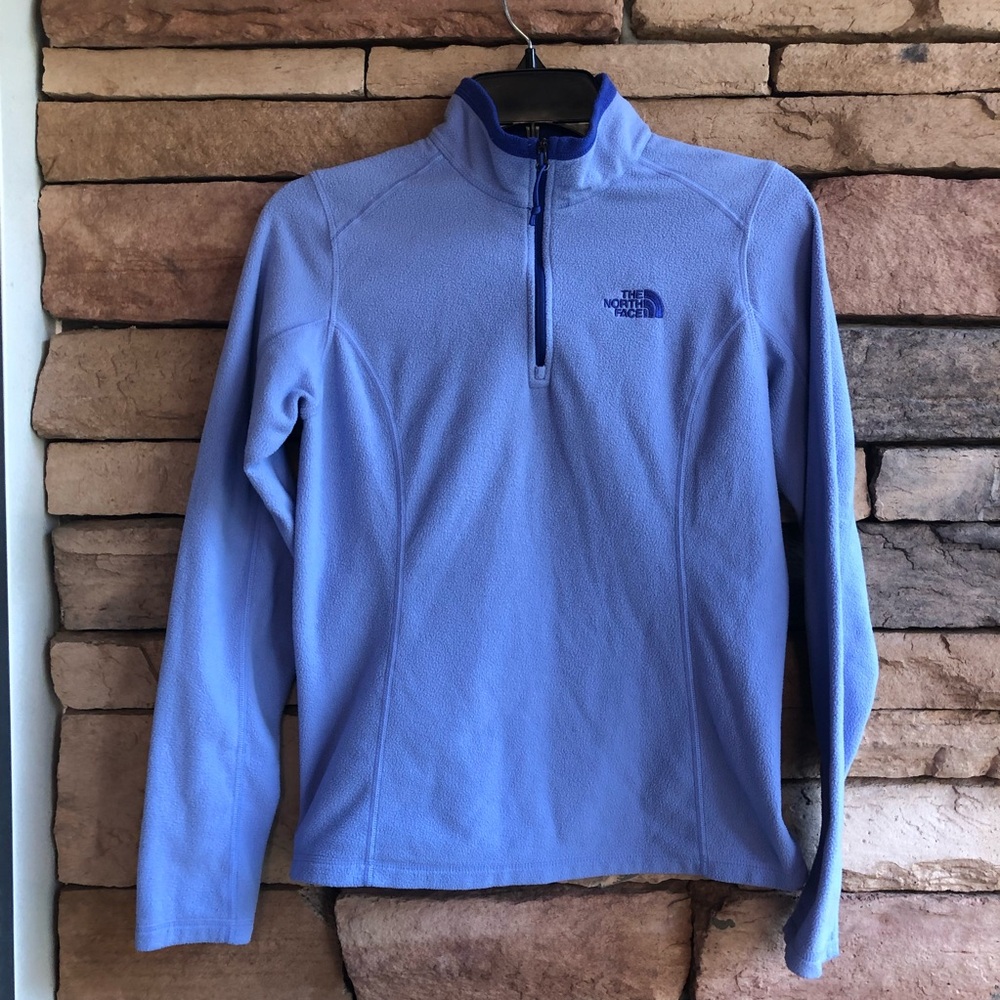 North Face purple pullover partial zip fleece jacket Women Small